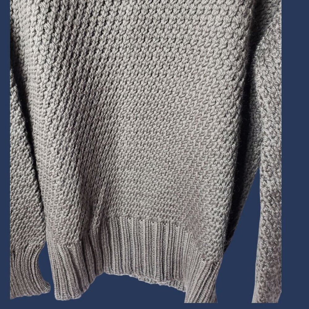 Gucci Chunky Knit Turtleneck Sweater Made In Italy Virgin Wool Brown Xlarge - Picture 11 of 12